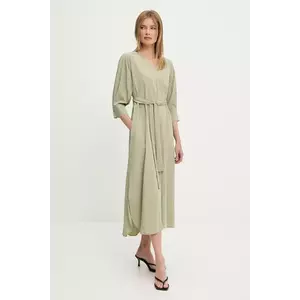 Answear Lab rochie culoarea verde, maxi, evazati imagine