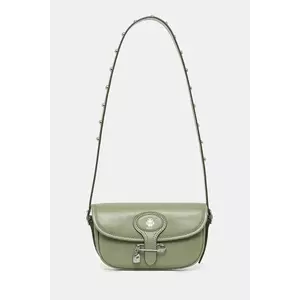 Bally poseta de piele culoarea verde, WAC04C imagine