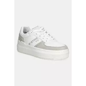 G-Star Raw sneakers EVE BSC LEA W femei, culoarea alb, 2411076501.WHT.SLVR imagine