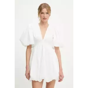 Answear Lab rochie culoarea alb, mini, evazati imagine