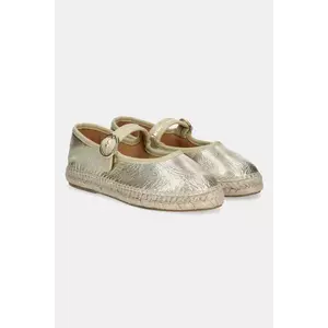 Answear Lab espadrile de piele culoarea auriu imagine
