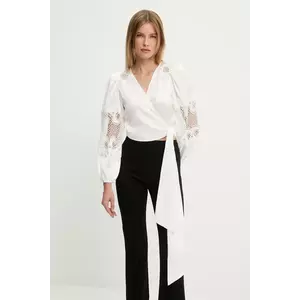 Answear Lab bluza femei, culoarea alb, cu imprimeu imagine