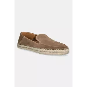 Hackett London espadrile din piele întoarsă ALTEA LOAFER culoarea maro, HMS21491 imagine