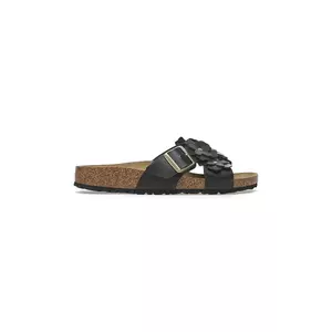 Birkenstock slapi de piele Siena Flowers femei, culoarea negru, 1026734 imagine