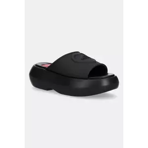 Love Moschino papuci femei, culoarea negru, cu platforma, JA28207I0MI40000 imagine