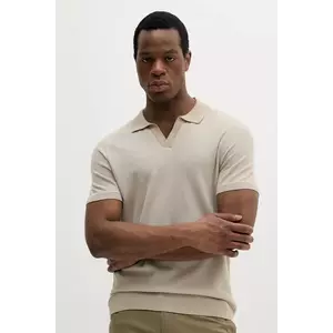 BOSS tricou polo bărbați, culoarea alb, uni, 50537654 imagine