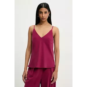 Answear Lab top culoarea bordo, neted imagine