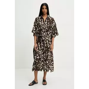 Answear Lab rochie culoarea maro, midi, oversize imagine