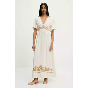 Answear Lab rochie culoarea maro, maxi, drept imagine