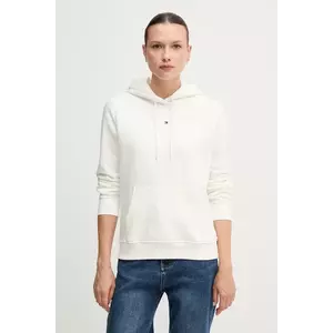 Tommy Jeans bluză culoarea alb, cu glugă, cu imprimeu, DW0DW20304 imagine