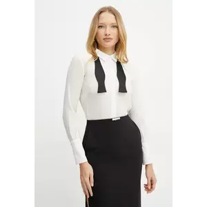 Elisabetta Franchi cămașă culoarea bej, cu guler clasic, regular, CA10952E2 imagine
