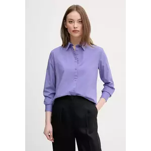 United Colors of Benetton cămașă din bumbac culoarea violet, cu guler clasic, regular, 5HAXDQ0AX imagine
