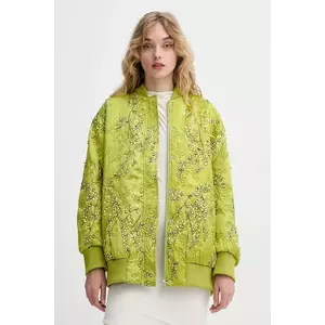 Stine Goya geacă bomber culoarea verde, de tranzitie, SG-SS25-J035-2352 imagine