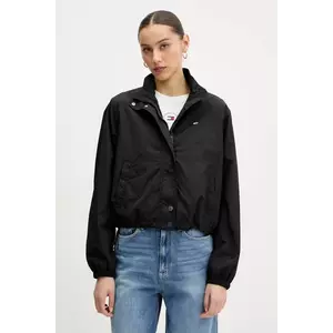 Tommy Jeans geacă culoarea negru, de tranzitie, oversize, DW0DW20439 imagine