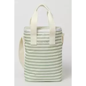 SunnyLife geantă termică La Palma Sage Stripe 8 L culoarea verde imagine
