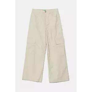 United Colors of Benetton pantaloni copii culoarea bej, uni, 4L2VCE040 imagine