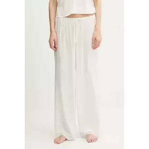 Abercrombie & Fitch pantaloni de pijama culoarea bej, satin, KI146-5051 imagine