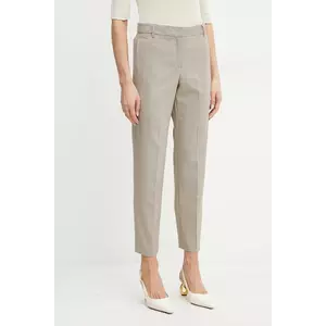MAX&Co. pantaloni din lână culoarea bej, fason tigareta, medium waist, 2516131073200 imagine
