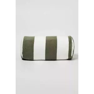 SunnyLife pernă gonflabilă de plajă Vacay Olive Stripe culoarea verde imagine