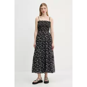 Tommy Jeans rochie culoarea negru, maxi, evazati, DW0DW20339 imagine