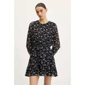 Tommy Jeans rochie culoarea negru, mini, evazati, DW0DW20338 imagine