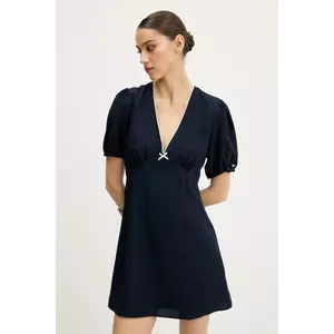 Tommy Jeans rochie culoarea bleumarin, mini, evazati, DW0DW20337 imagine