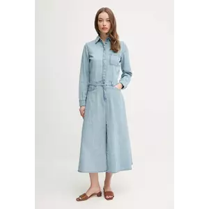 United Colors of Benetton rochie din denim midi, drept, 4RZKDV0B5 imagine