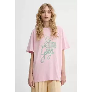 Stine Goya tricou din bumbac culoarea roz, SG-SS25-T009-2243P imagine