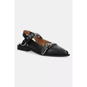 Bianco balerini de piele BIAVICTORIA culoarea negru, cu toc deschis, 11252016 imagine