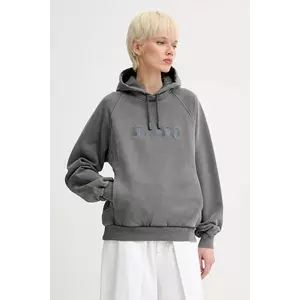 Sunnei hanorac de bumbac culoarea gri, cu glugă, cu imprimeu, RTWXJER031 imagine