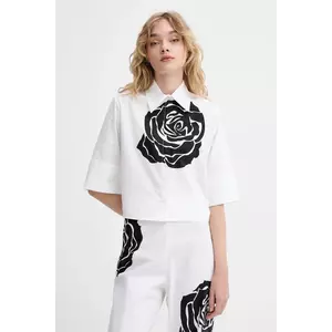 Blugirl Blumarine cămașă culoarea alb, cu guler clasic, regular, RA5044.T2993 imagine