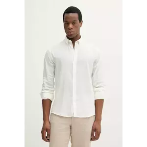 Lindbergh cămașă de in culoarea bej, cu guler button-down, regular, 30-203344B imagine