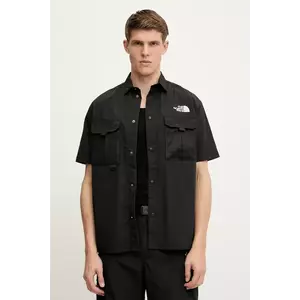 The North Face cămașă TNF X NSE culoarea negru, cu guler clasic, relaxed, NF0A8BK1JK31 imagine
