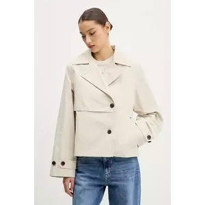 Tommy Jeans geacă culoarea bej, de tranzitie, DW0DW21348 imagine