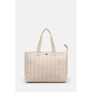 Lacoste geantă de bumbac culoarea bej, NU4994PB imagine