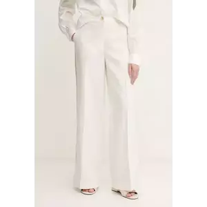 Mos Mosh pantaloni culoarea bej, drept, high waist, 169540 imagine