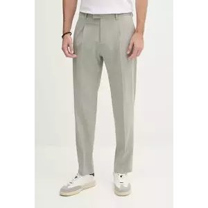 Sisley pantaloni culoarea verde, drept, 4KKQSF04Z imagine