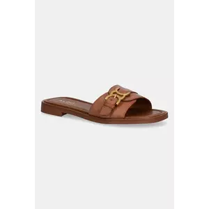 Aldo papuci de piele DALLAEDAR culoarea maro, 13967704 imagine