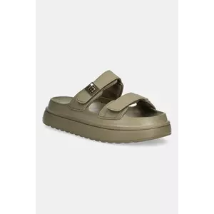 Steve Madden papuci Bigschmona-J culoarea verde, cu platforma, SM11003858 imagine