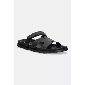 Steve Madden papuci de piele Manu culoarea negru, SM12000835 imagine