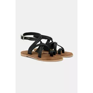 Answear Lab sandale de piele femei, culoarea negru imagine