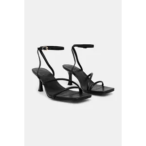 Answear Lab sandale de piele culoarea negru imagine