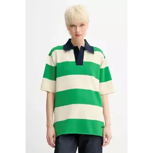 Sunnei polo de bumbac culoarea verde, RTWXKNW014 imagine