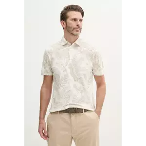Hackett London polo de bumbac culoarea alb, cu imprimeu, HM563430 imagine