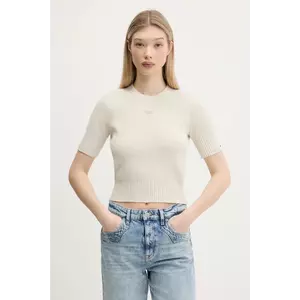 Tommy Jeans pulover culoarea bej, DW0DW20380 imagine