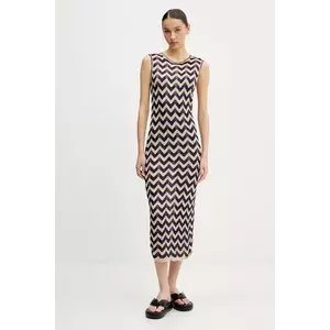 Superdry rochie culoarea bleumarin, midi, mulata, W8011848A-F4Y imagine