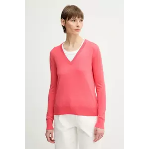 United Colors of Benetton pulover din amestec de mătase culoarea roz, light, 1ZRED402L imagine