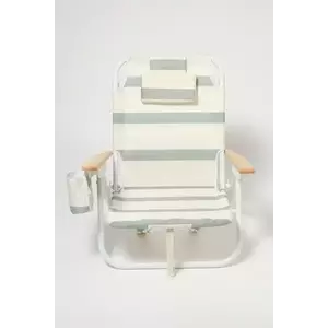 SunnyLife scaun de plajă La Palma Sage Stripe culoarea verde imagine