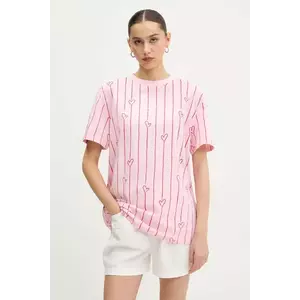 Karl Kani tricou din bumbac culoarea roz, 61300127 imagine