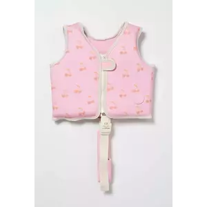 SunnyLife vestă de înot pentru copii Cotton Candy Cherry 1-2 years culoarea roz imagine